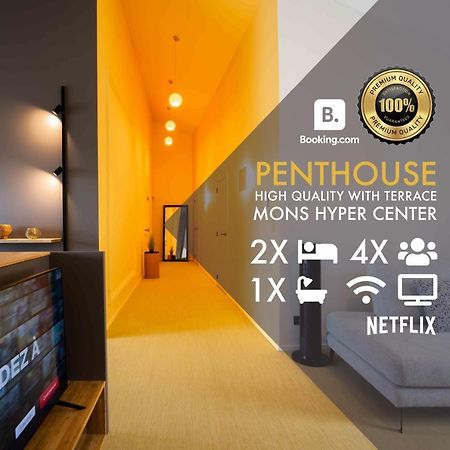 Luxury Penthouse & Terrace - Mons City Center Esterno foto